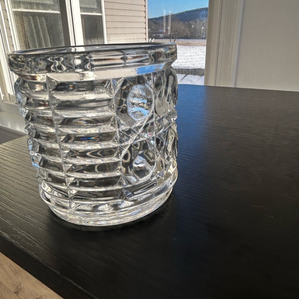 ⭐️$5 bundled⭐️Windsor Clear Crystal by Federal Glass Flat Pressed Rocks Tumbler